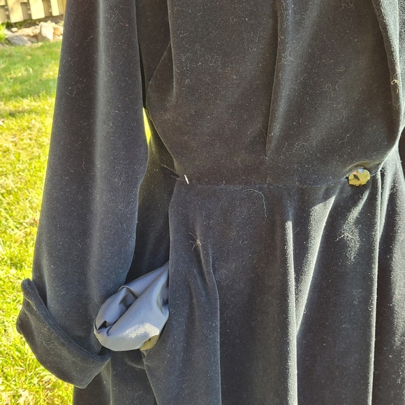 Cotton Velvet swing coat - Picture 4 of 14